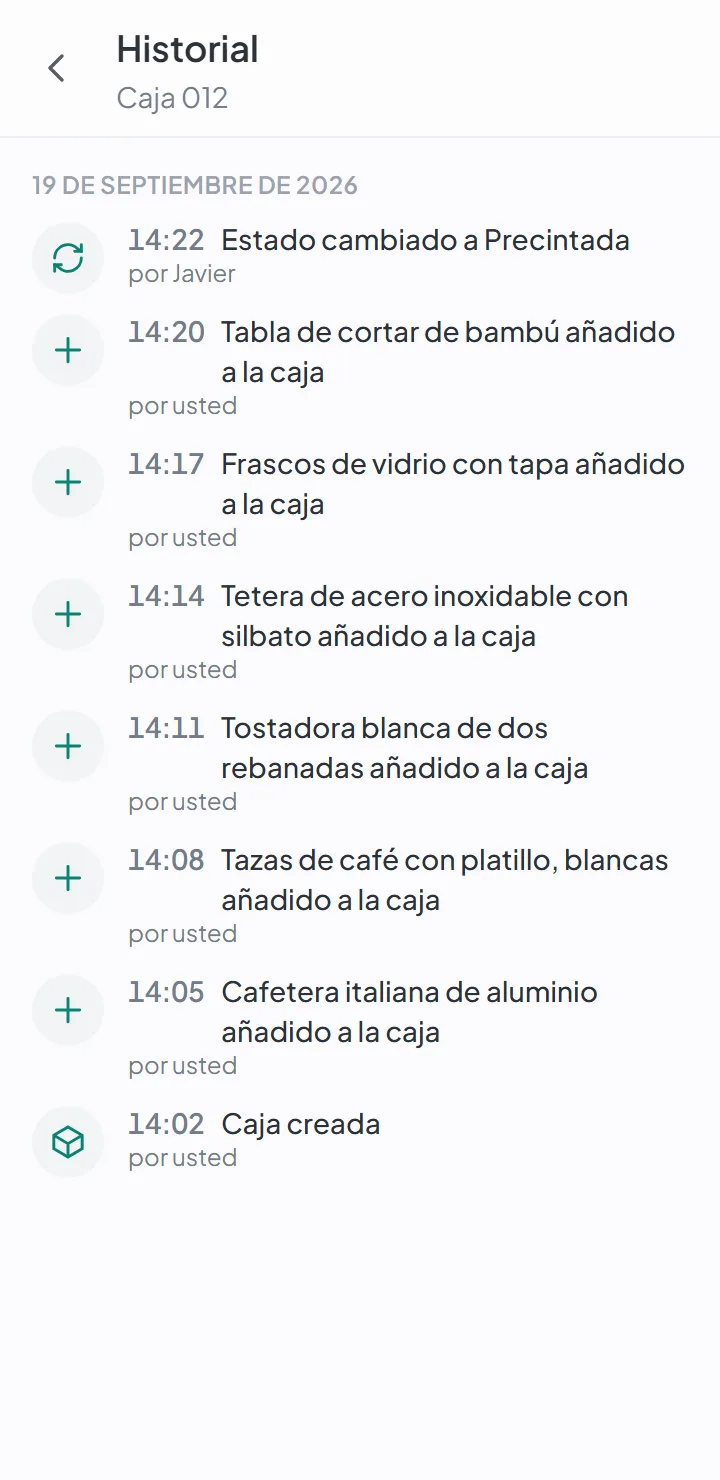Todos ven la misma lista — history